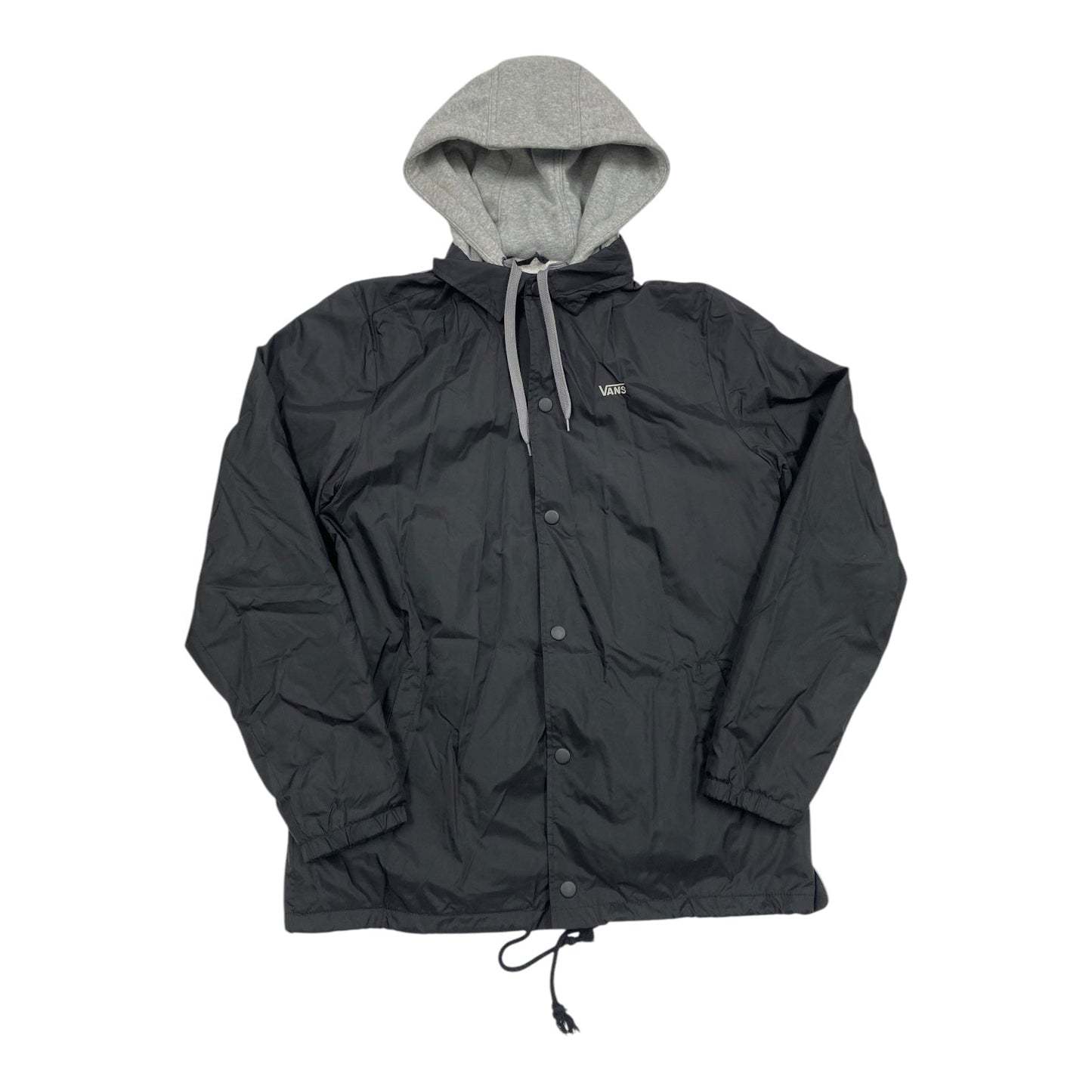 Jacket Windbreaker By Vans In Black, Size: S