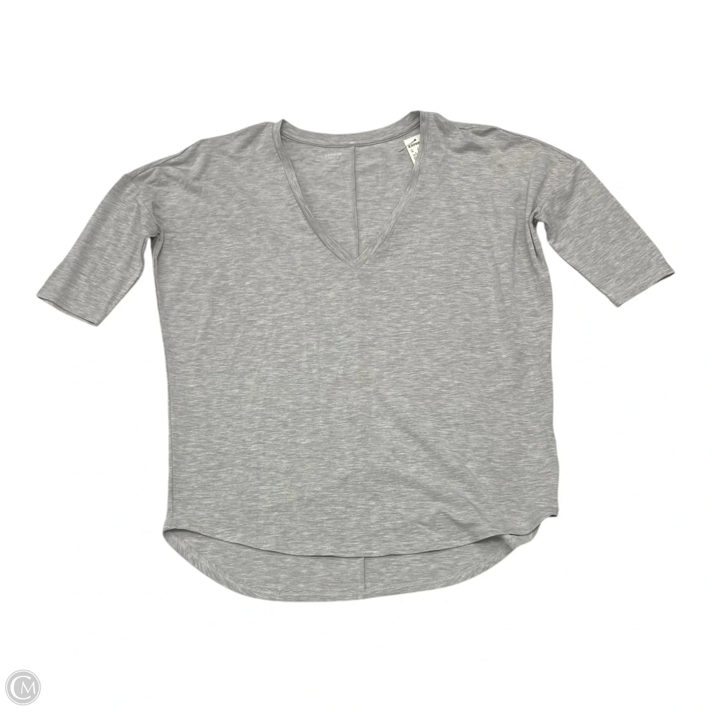 Top Short Sleeve By Express In Grey, Size: S