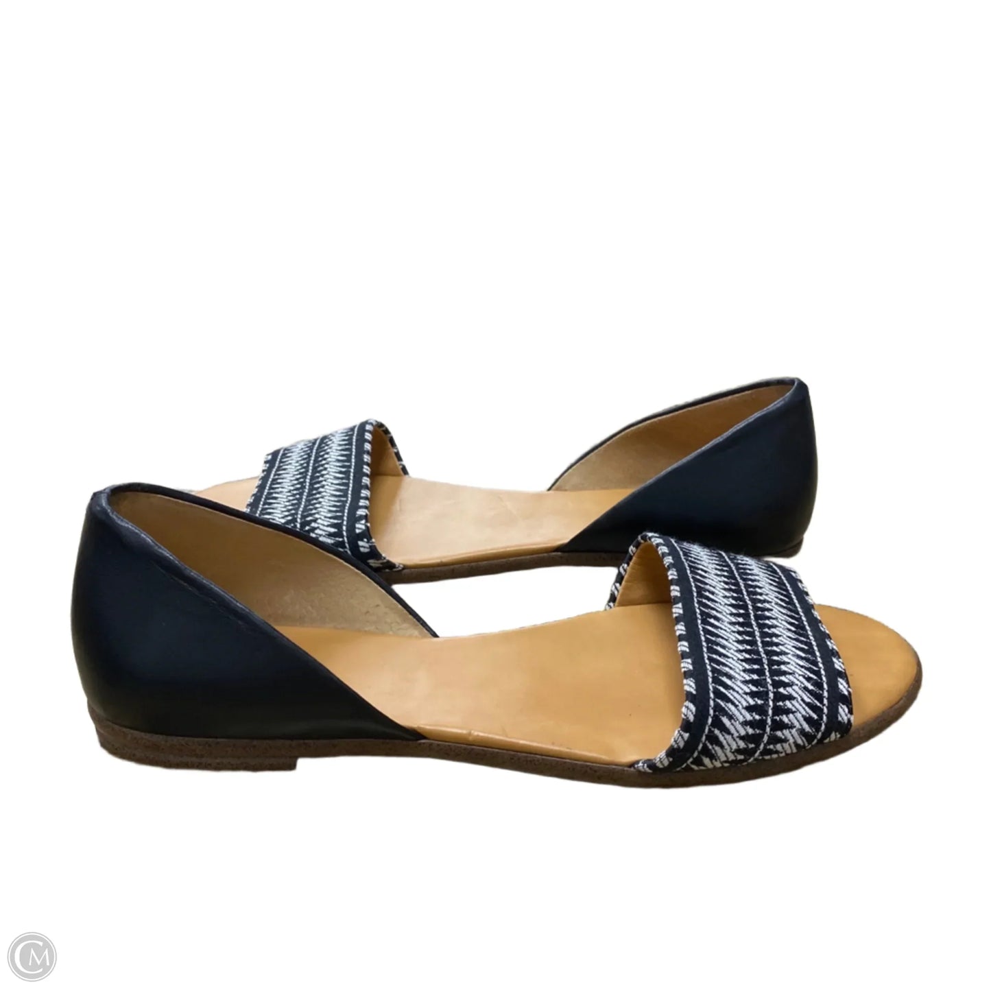 Sandals Flats By J. Crew In Black & White, Size: 9