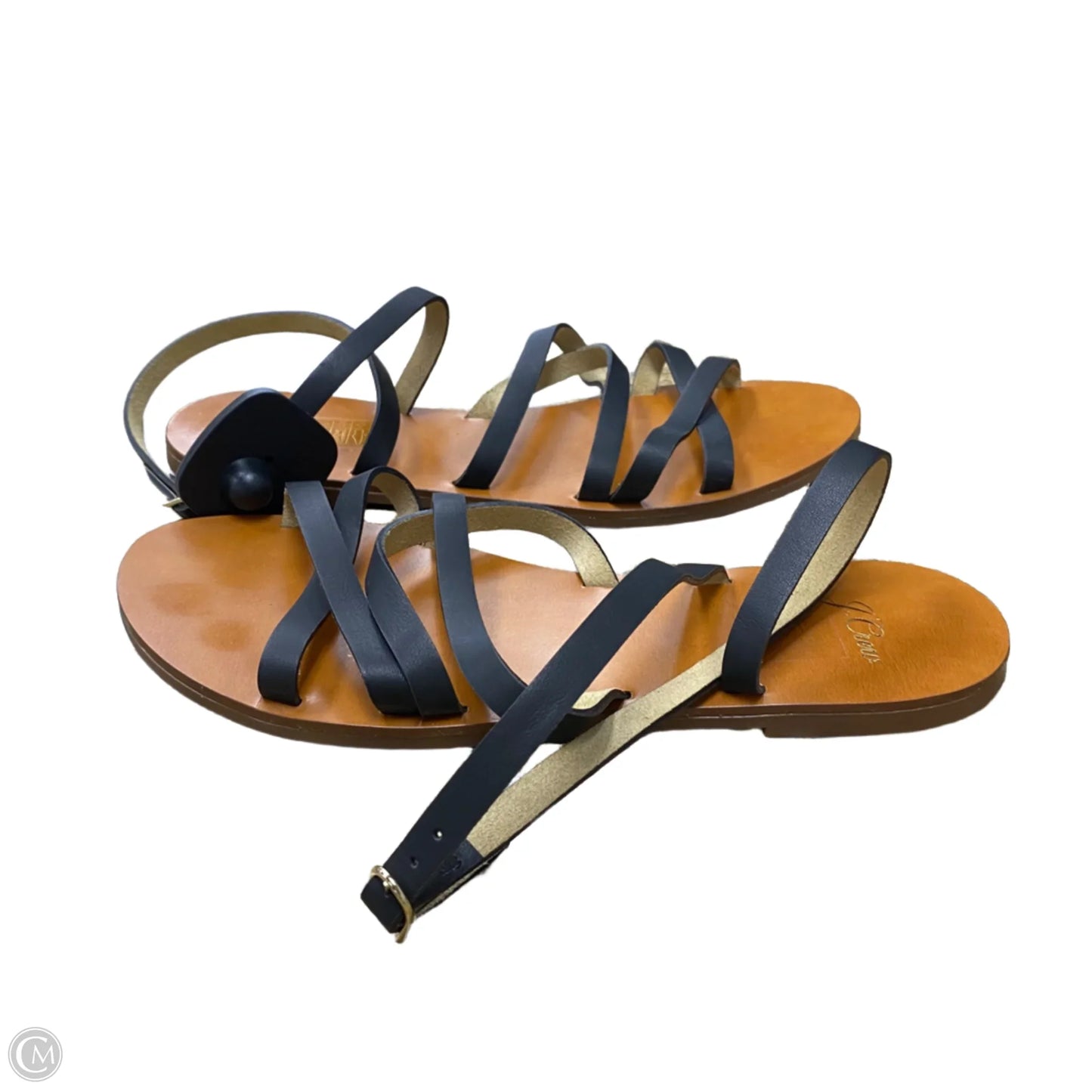 Sandals Flats By J. Crew In Black & Brown, Size: 9