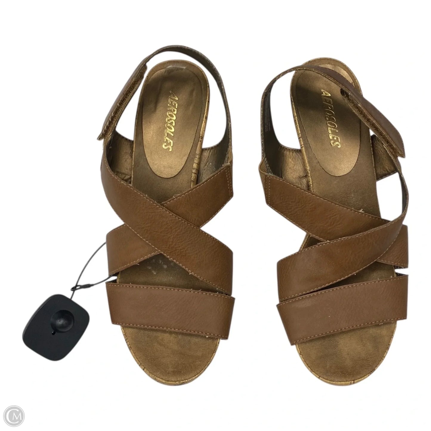 Sandals Heels Stiletto By Aerosoles In Brown, Size: 9