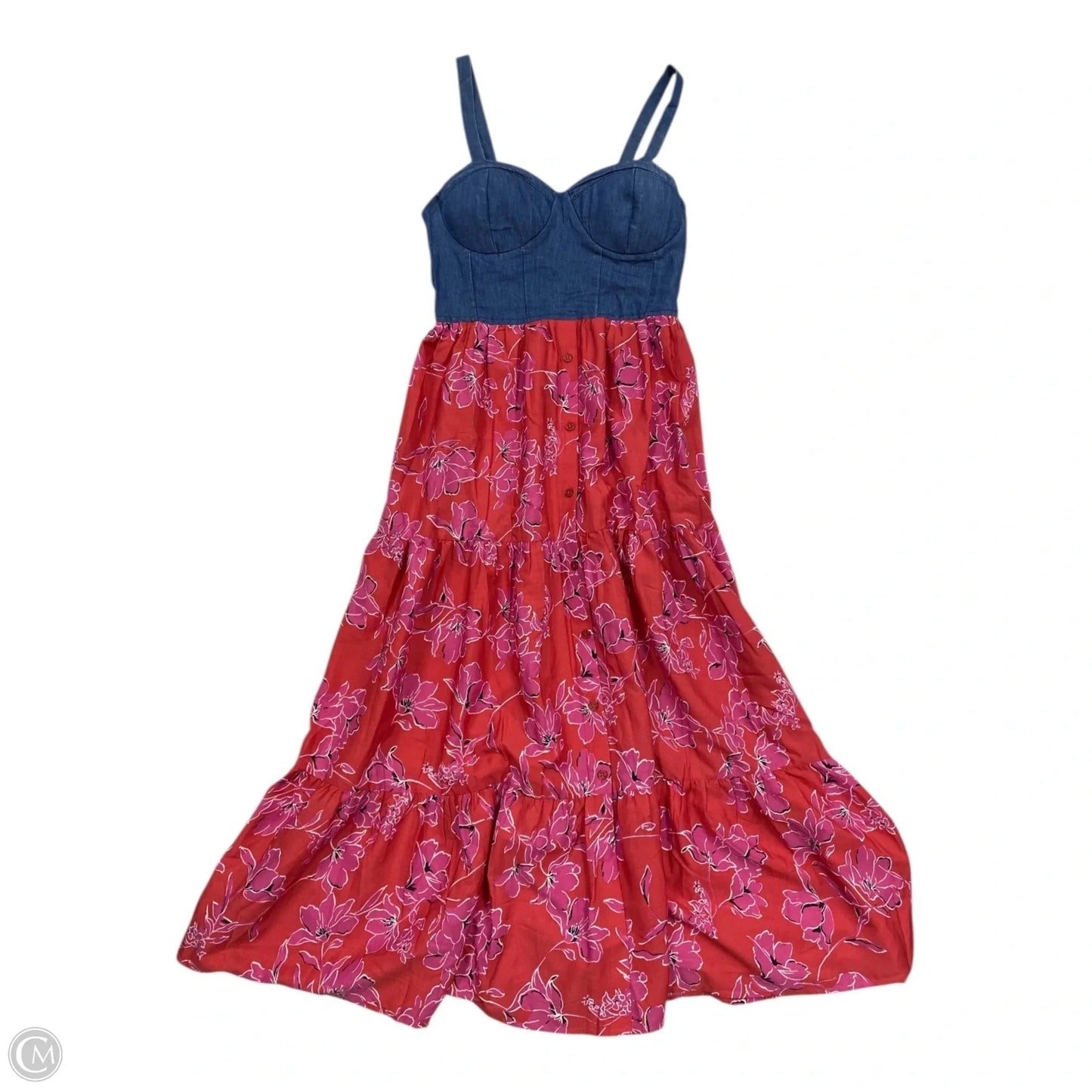 Dress Casual Maxi By Bog Collection In Blue & Red, Size: S