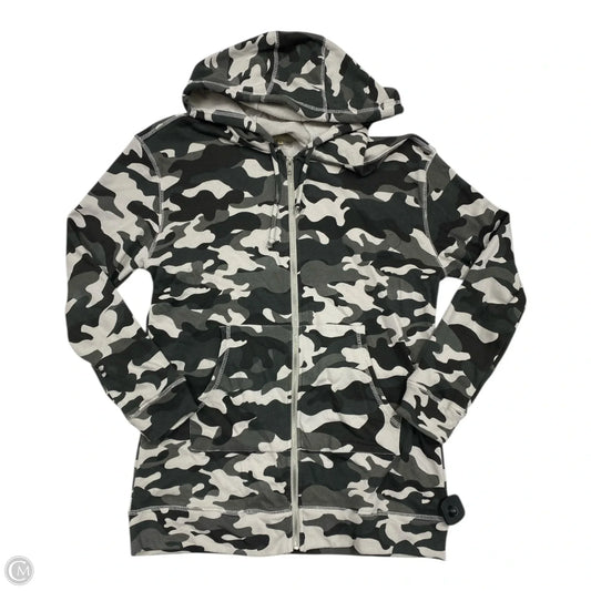 Athletic Jacket By Chaser In Camouflage Print, Size: M