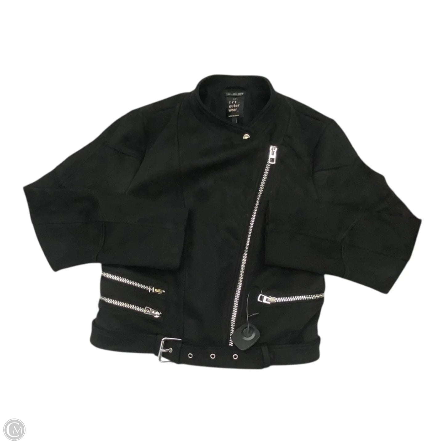 Jacket Moto By Zara In Black, Size: L