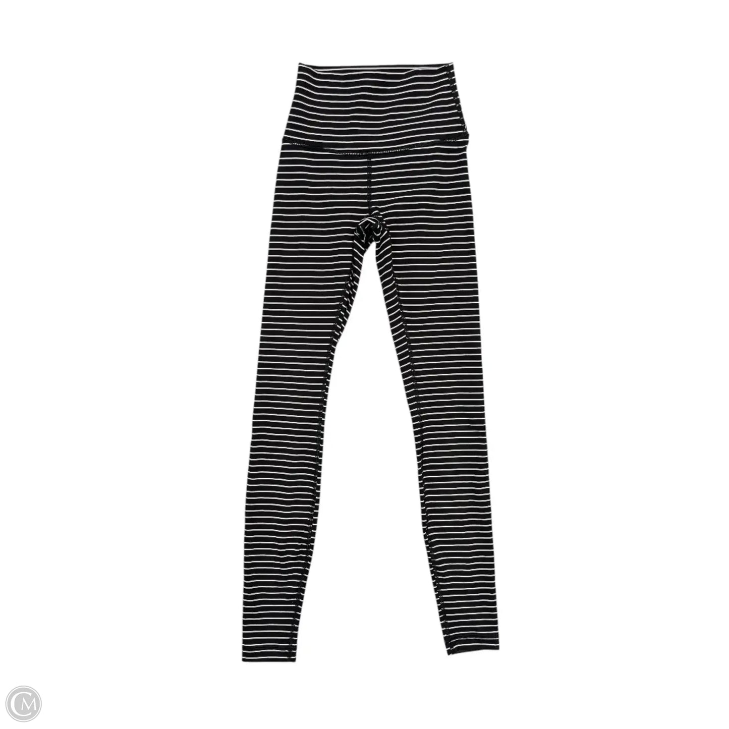 Athletic Leggings By Lululemon In Striped Pattern, Size: 2