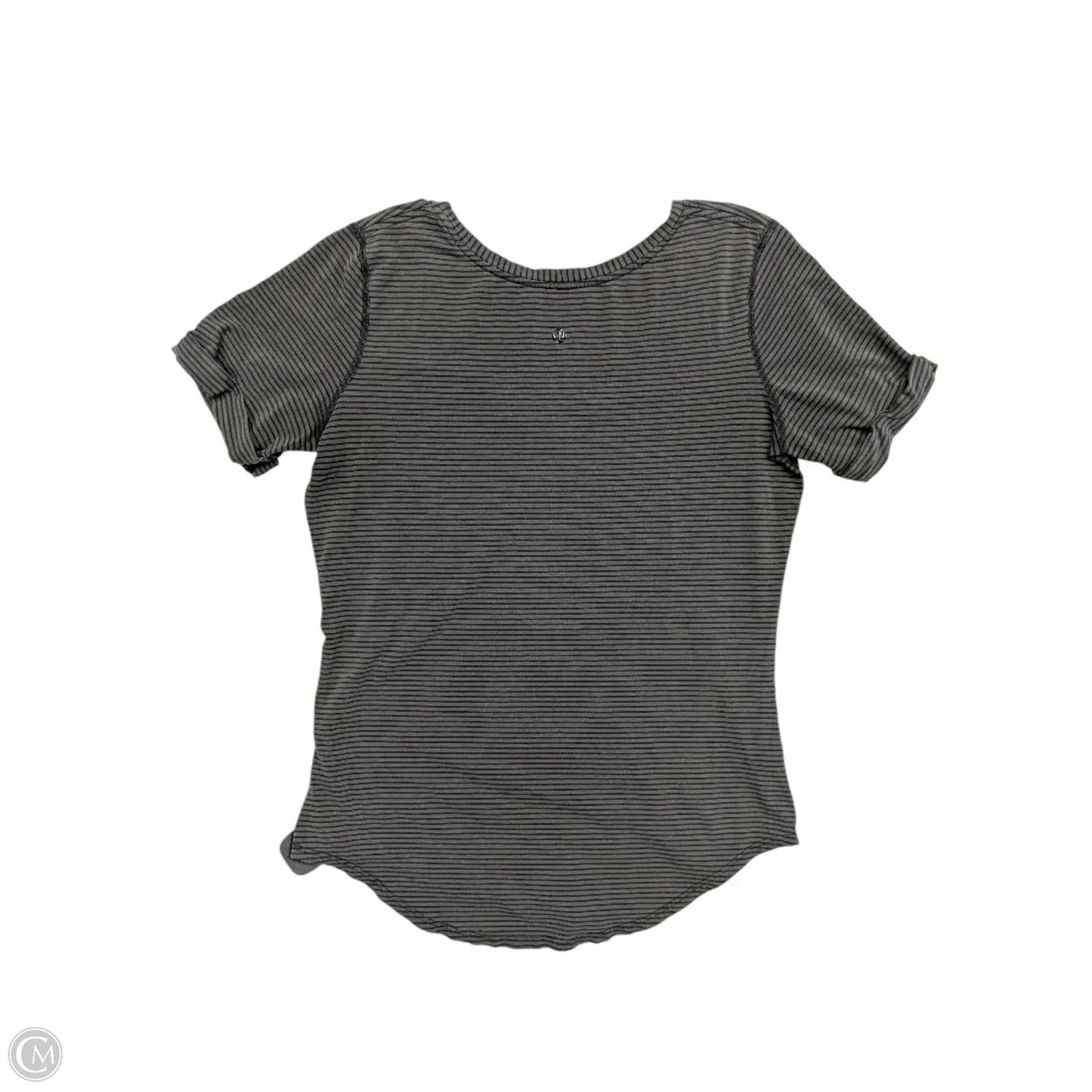 Athletic Top Short Sleeve By Lululemon In Striped Pattern, Size: S