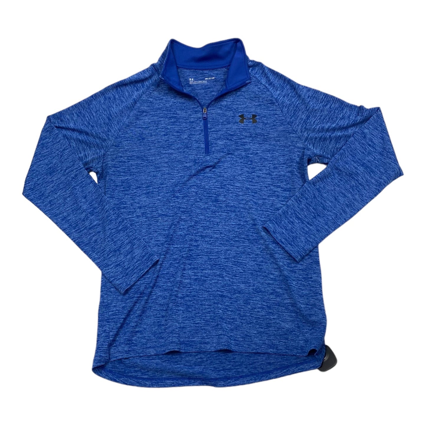 Blue Athletic Top Long Sleeve Collar Under Armour, Size S