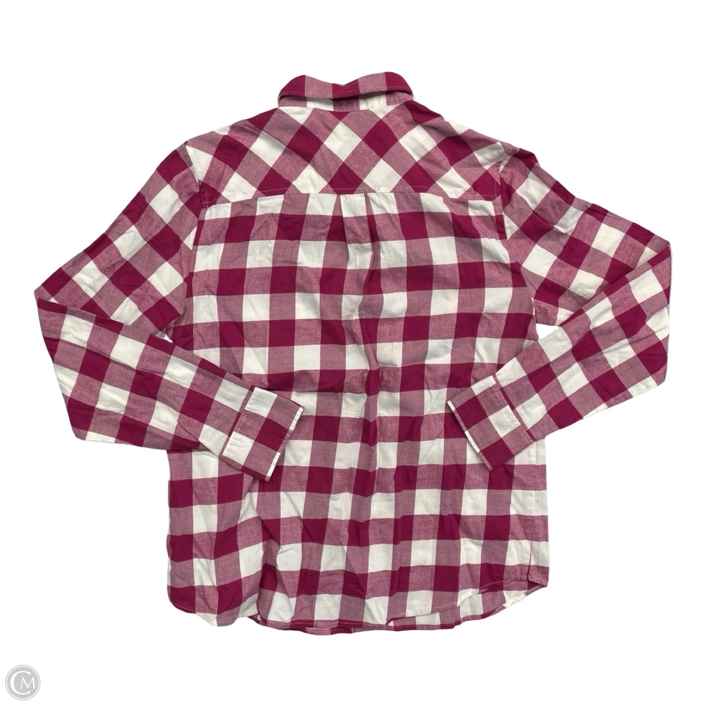 Top Long Sleeve By J. Crew In Pink & White, Size: M