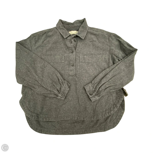 Top Long Sleeve By Everlane In Grey, Size: S
