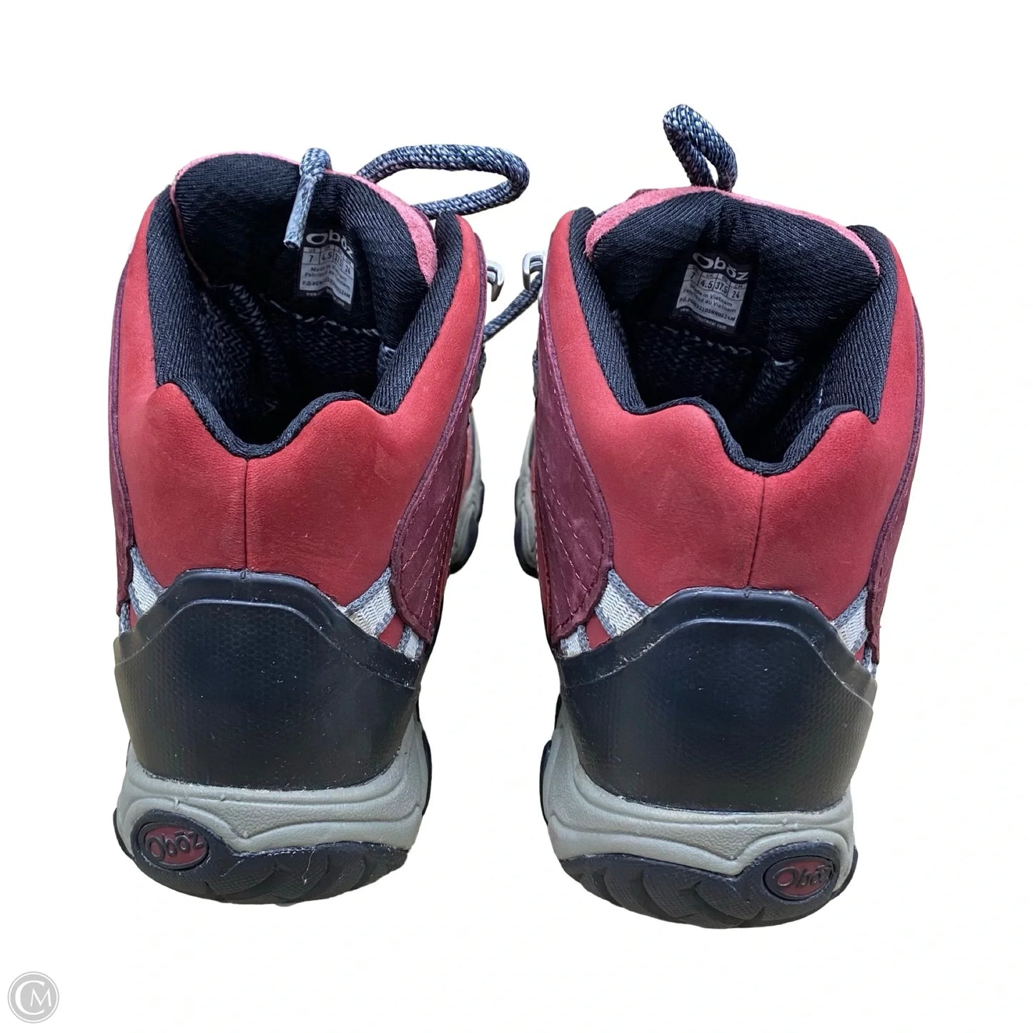 Boots Ankle Flats By Cmb In Black & Red, Size: 7