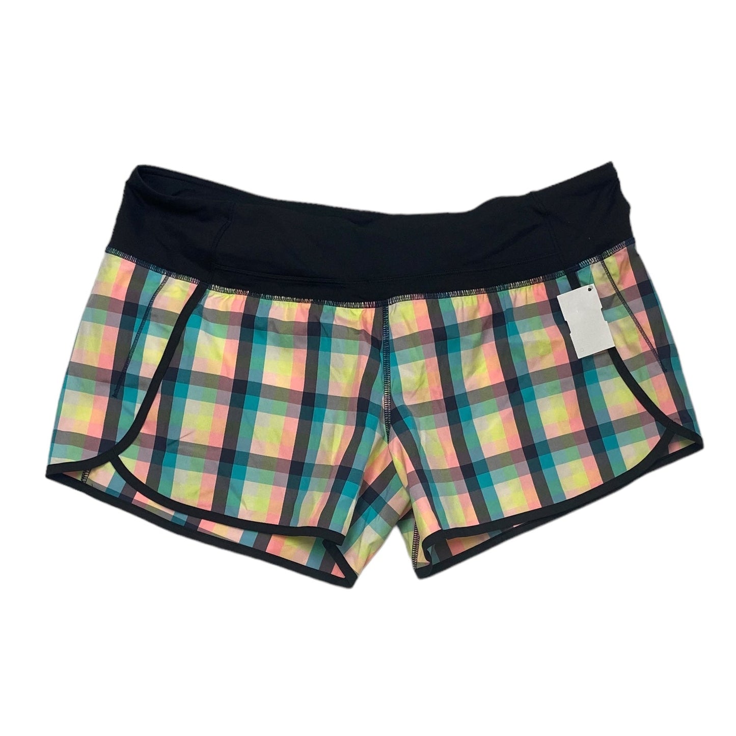 Plaid Pattern Athletic Shorts Lululemon, Size 12