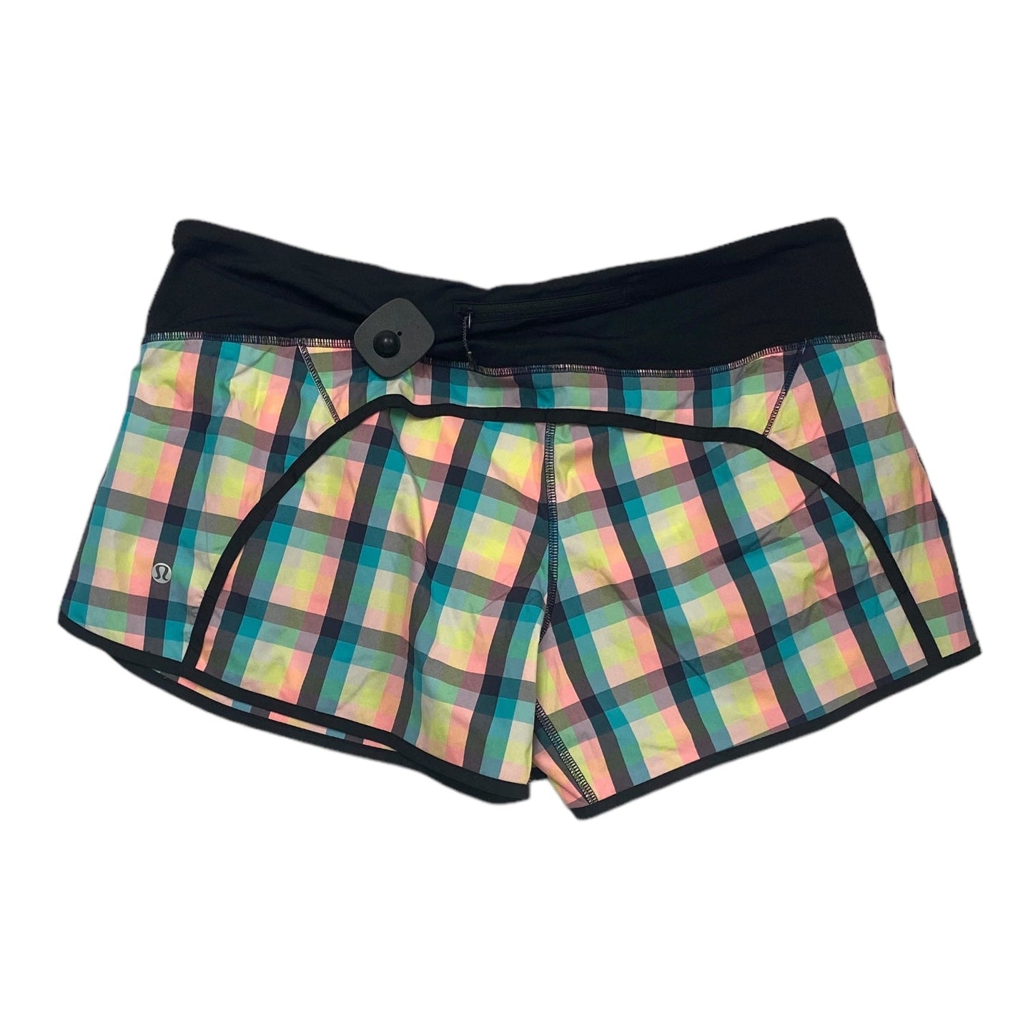Plaid Pattern Athletic Shorts Lululemon, Size 12