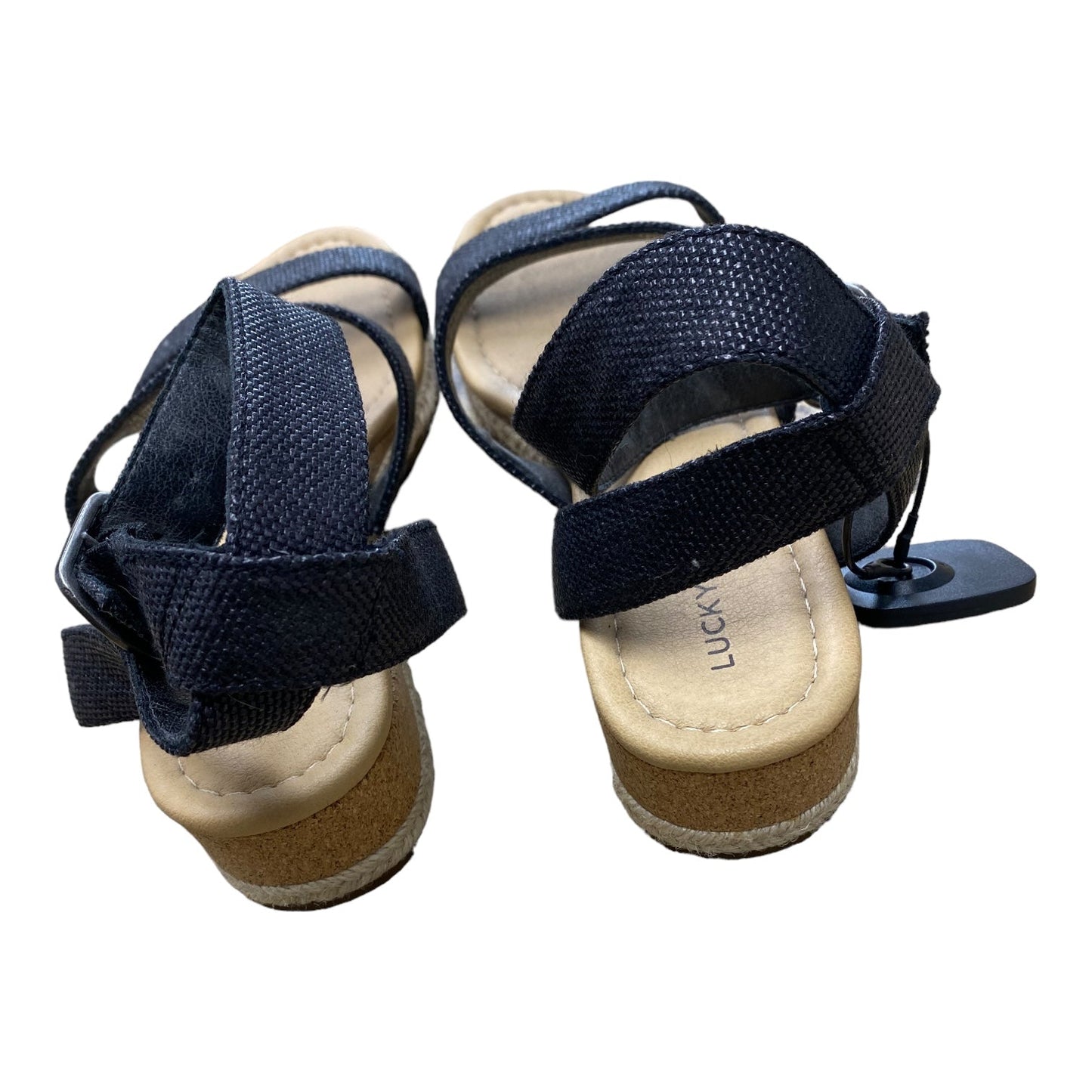 Black & Tan Sandals Flats Lucky Brand, Size 10