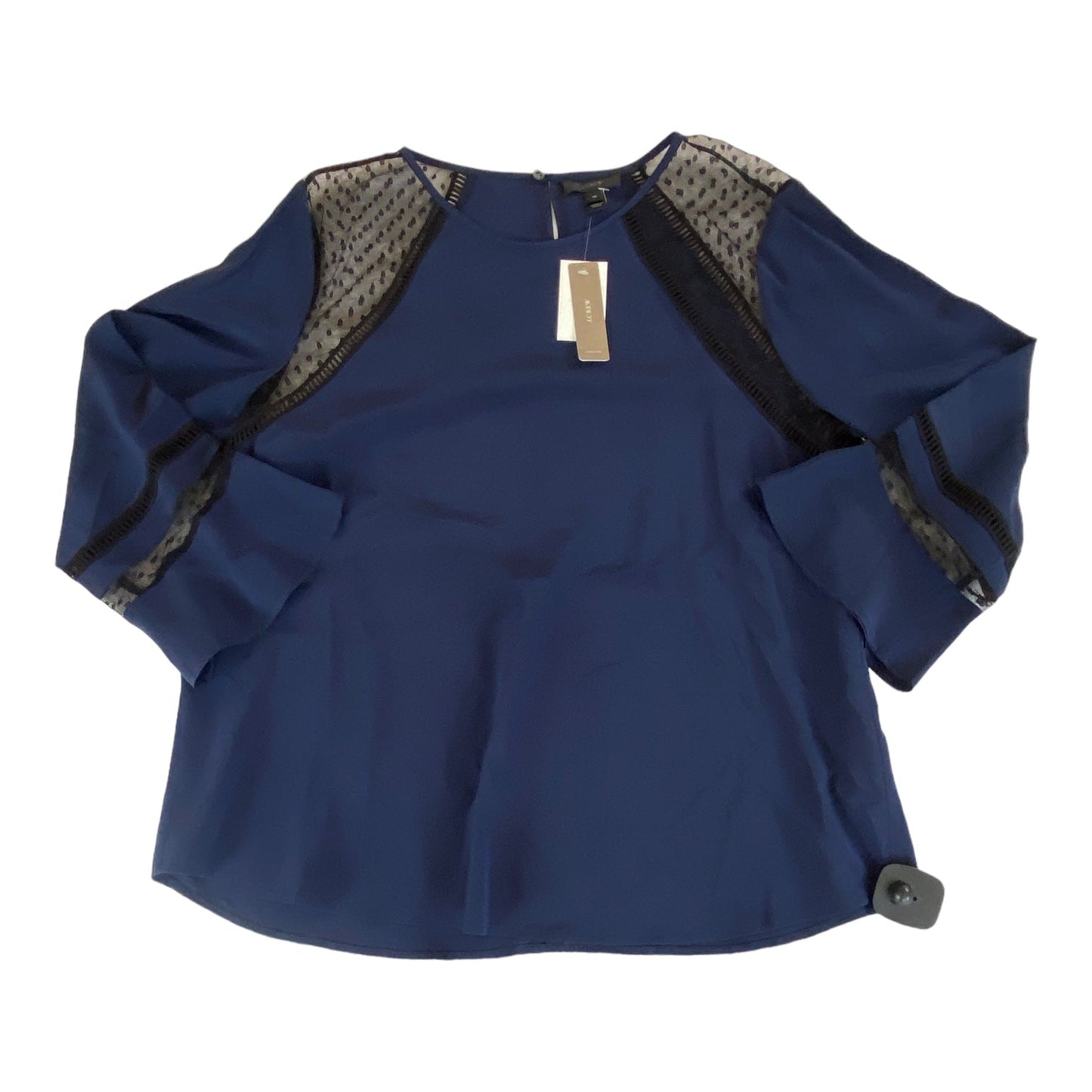 Black & Blue Top Long Sleeve J. Crew, Size L