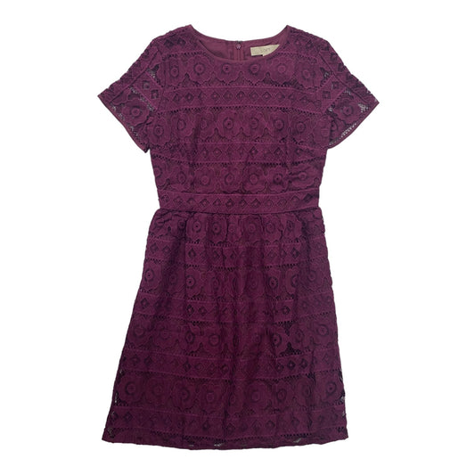 Purple Dress Casual Midi Loft, Size Xs
