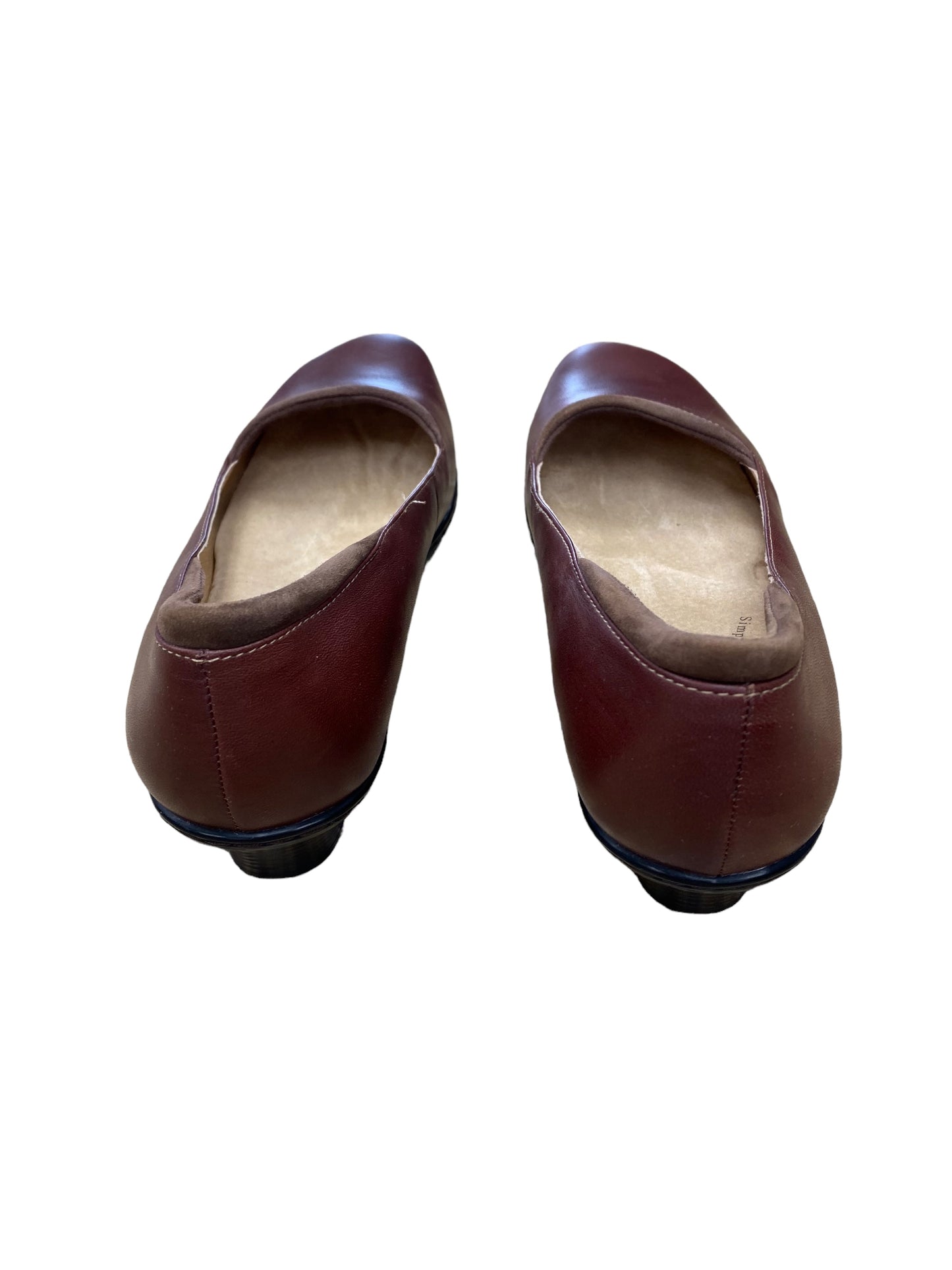 Brown Shoes Heels Block Softspots, Size 9