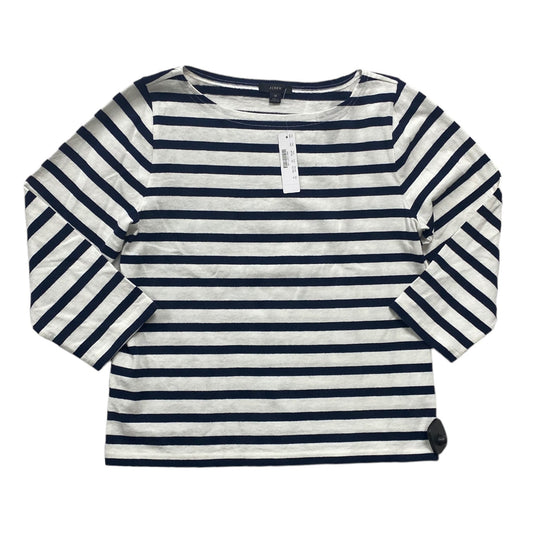 Blue & White Top Long Sleeve J. Crew, Size M