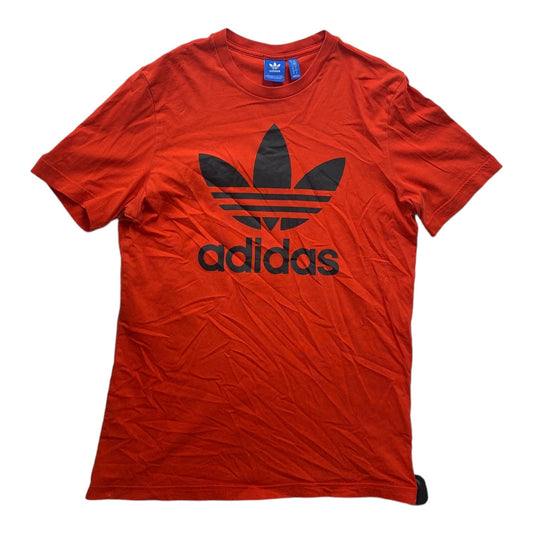 Red Athletic Top Short Sleeve Adidas, Size M