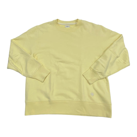 Yellow Sweatshirt Designer Tory Burch, Size L