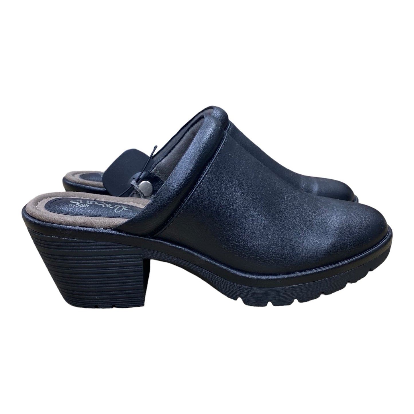 Black Shoes Heels Block Sofft, Size 8