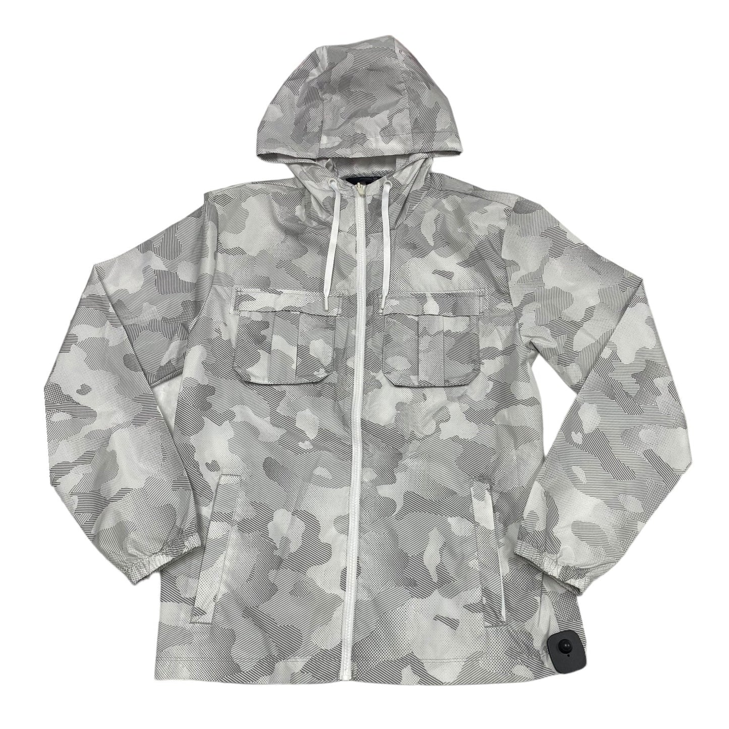 Grey & White Jacket Windbreaker All In Motion, Size M