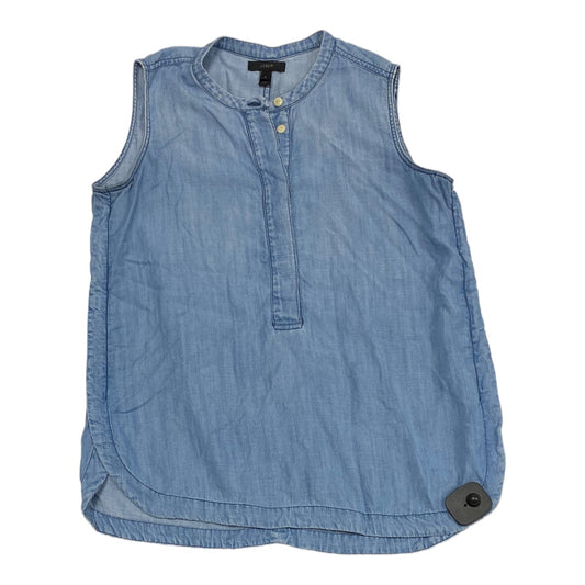 Blue Denim Top Sleeveless J. Crew, Size Xs