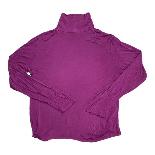 Purple Top Long Sleeve Designer Eileen Fisher, Size L