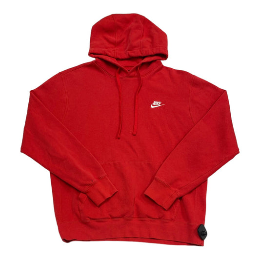 Sweatshirt Hoodie By Nike In Red, Size: L