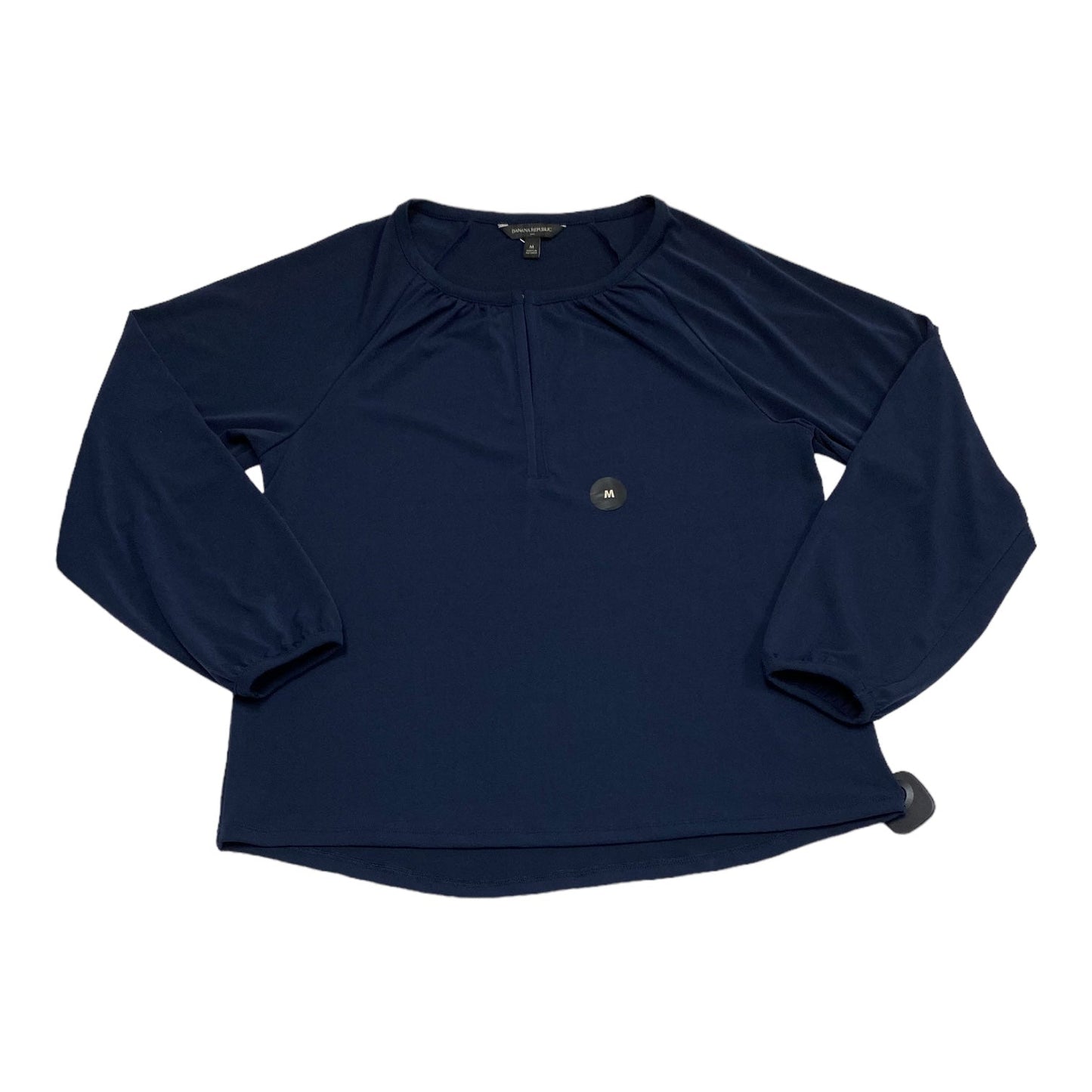 Top Long Sleeve By Banana Republic In Navy, Size: M