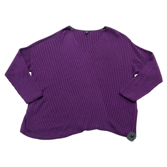 Sweater Designer By Eileen Fisher In Purple, Size: Xl