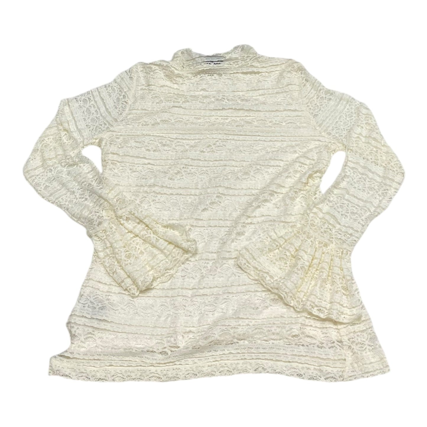 Top Long Sleeve By Worthington In Cream, Size: S