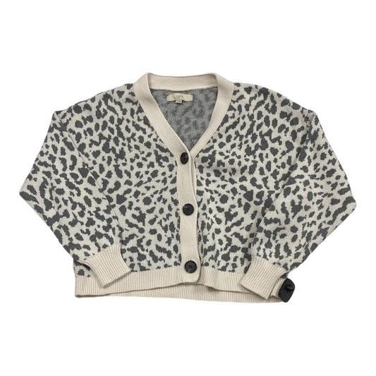 Sweater Cardigan By Loft In Animal Print, Size: M
