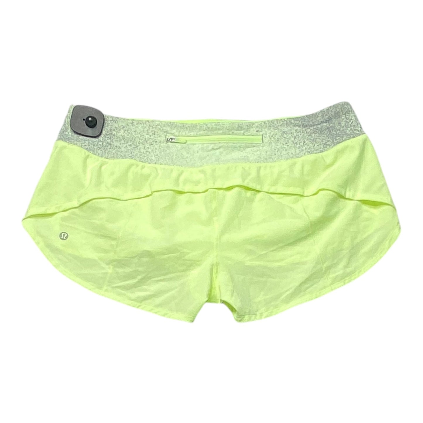 Athletic Shorts By Lululemon In Grey & Yellow, Size: 10