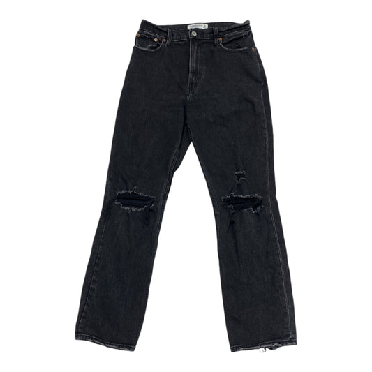 Jeans Straight By Abercrombie And Fitch In Black, Size: 4