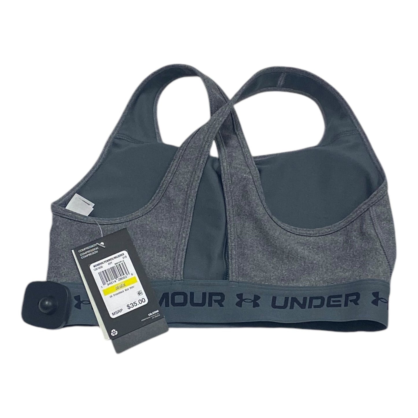 Athletic Bra By Under Armour In Grey, Size: M