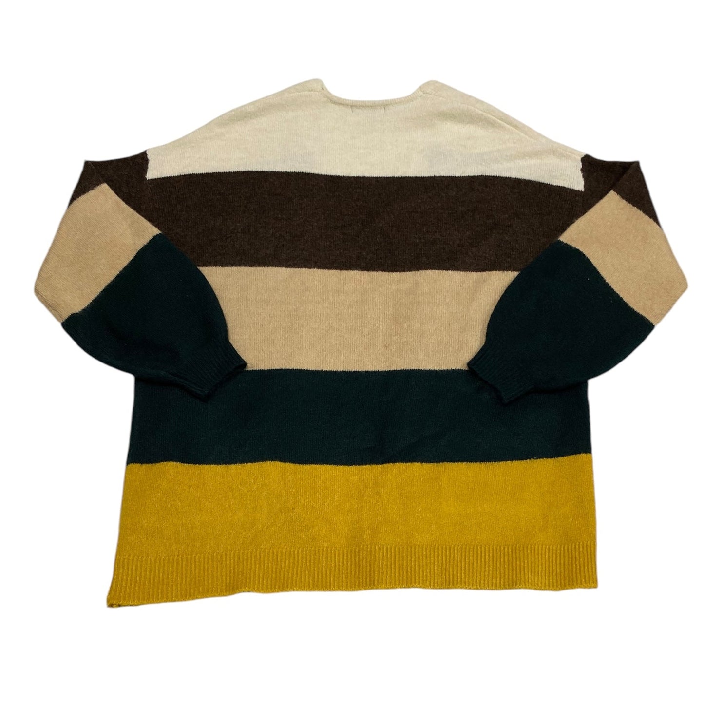 Sweater Cardigan By Staccato In Striped Pattern, Size: M