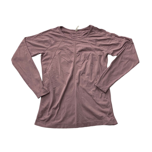 Athletic Top Long Sleeve Crewneck By Athleta In Mauve, Size: M