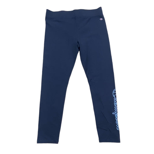 Athletic Leggings By Champion In Blue, Size: Xl