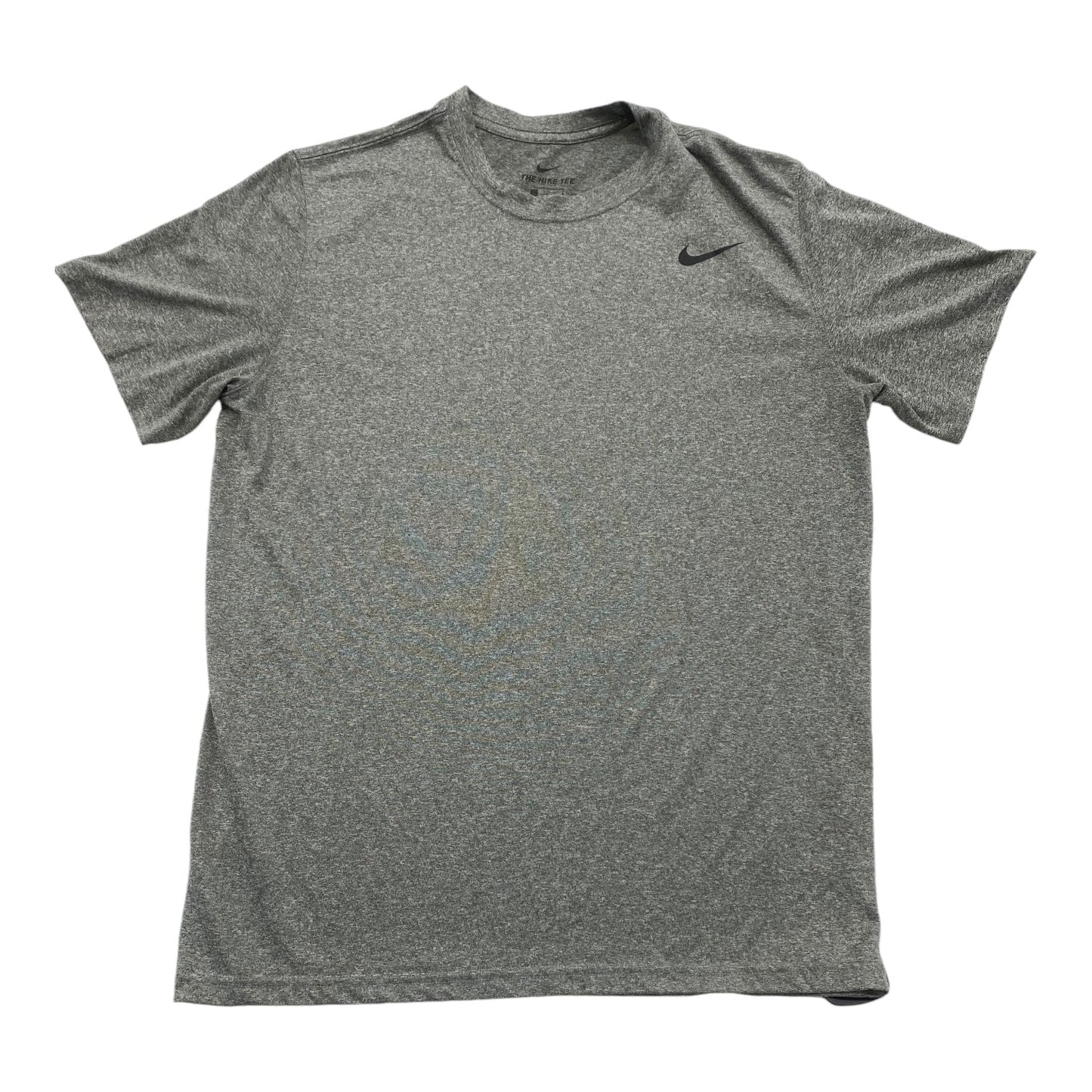 Athletic Top Short Sleeve By Nike In Grey, Size: S