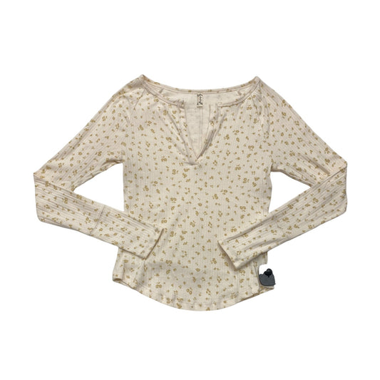 Top Long Sleeve By Free People In Cream & Tan, Size: S