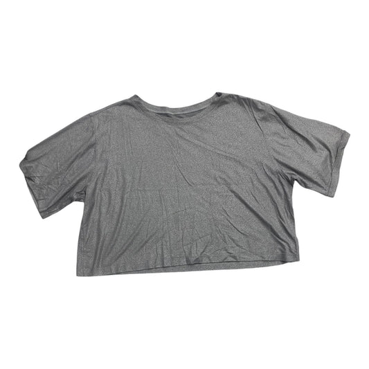 Athletic Top Short Sleeve By Lululemon In Grey, Size: M