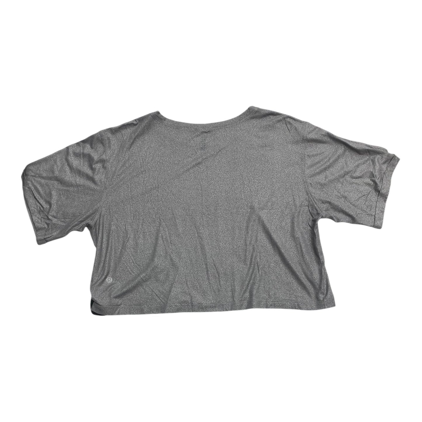 Athletic Top Short Sleeve By Lululemon In Grey, Size: M