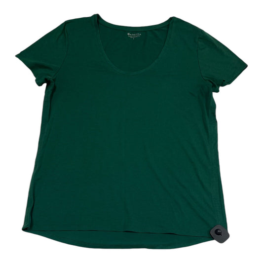 Athletic Top Short Sleeve By Athleta In Green, Size: L