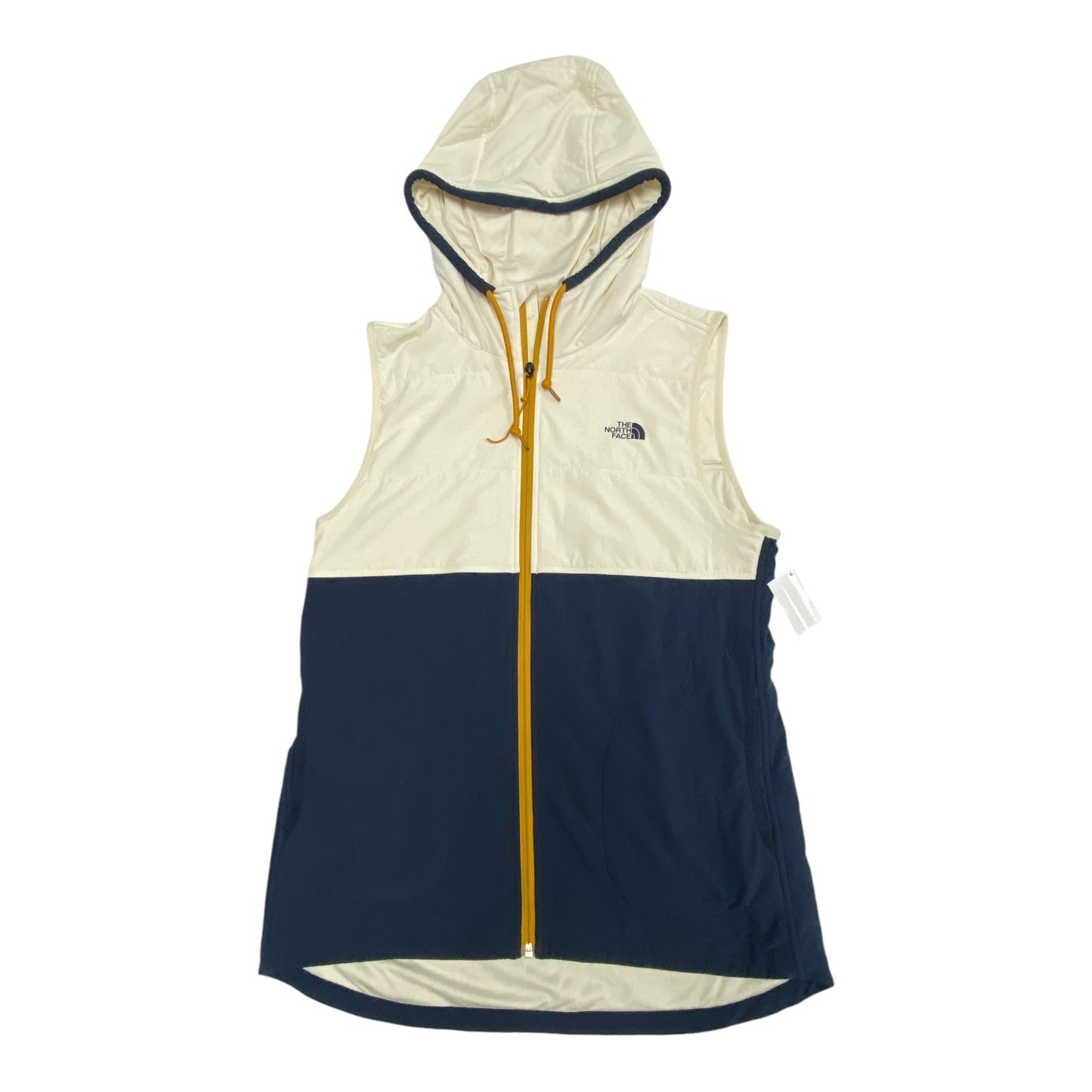 Vest Puffer & Quilted By The North Face In Blue & Cream, Size: M