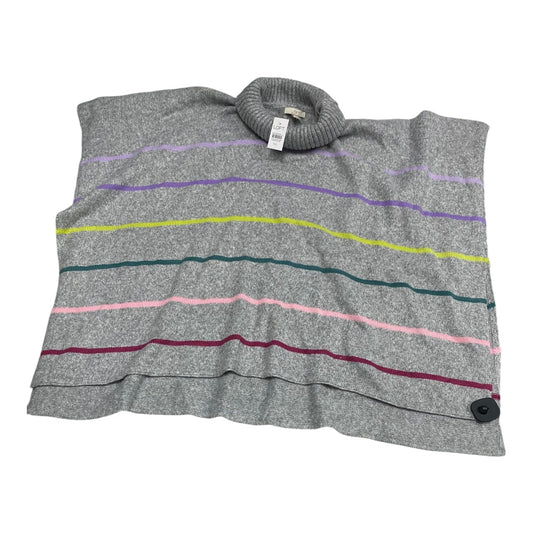 Poncho By Loft In Striped Pattern, Size: M