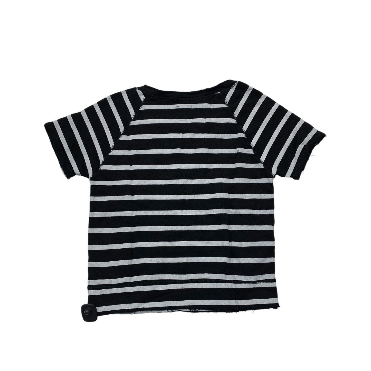 Top Short Sleeve By Chaser In Striped Pattern, Size: L