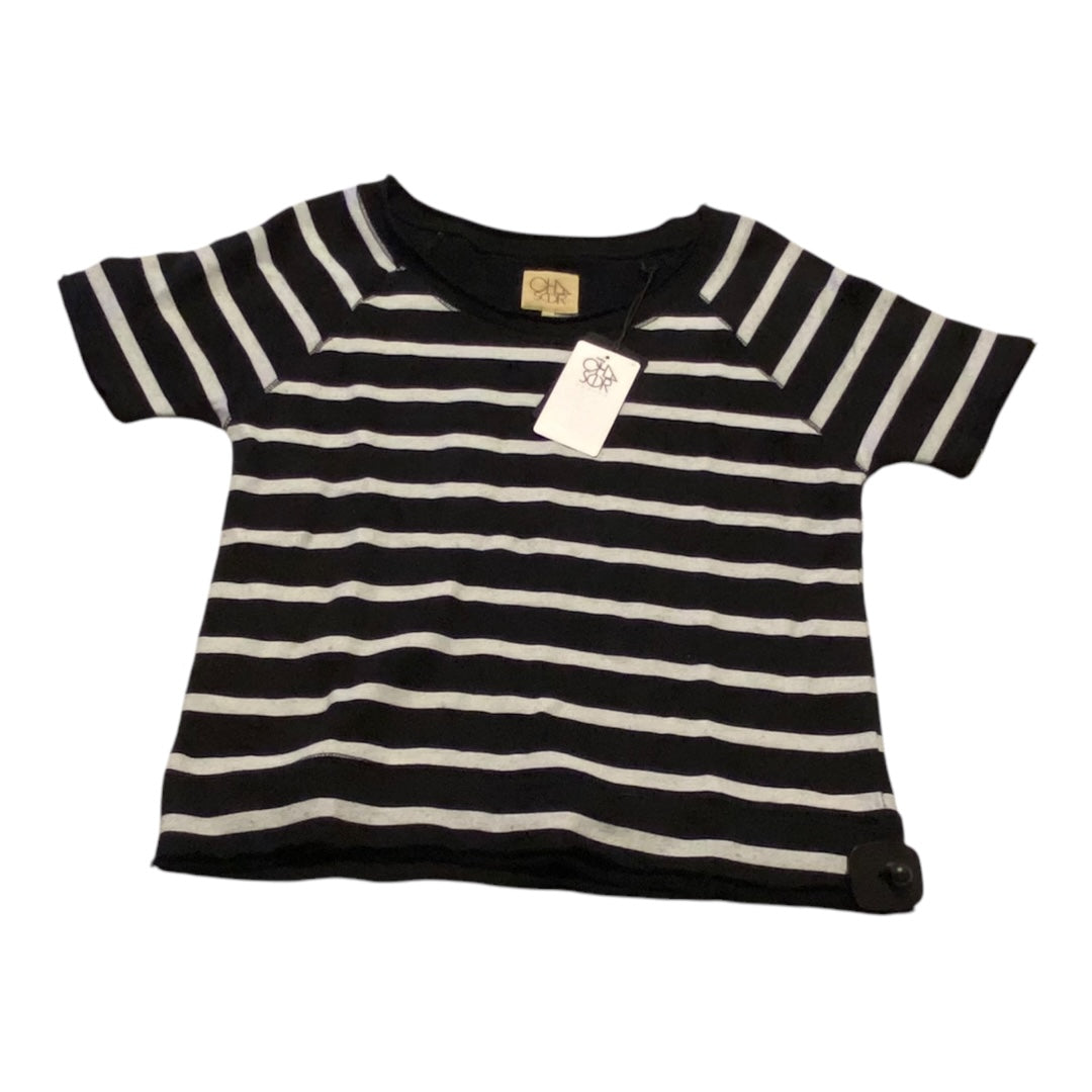 Top Short Sleeve By Chaser In Striped Pattern, Size: S