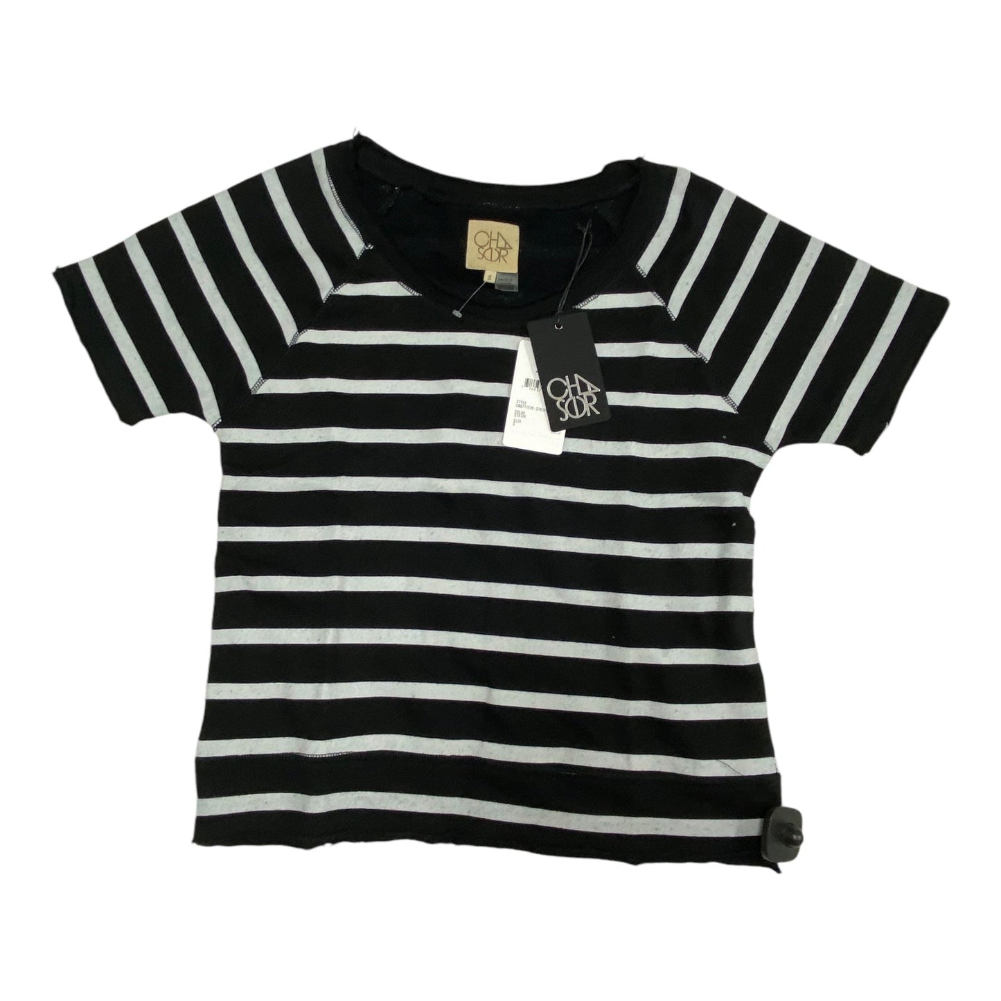 Top Short Sleeve By Chaser In Striped Pattern, Size: S