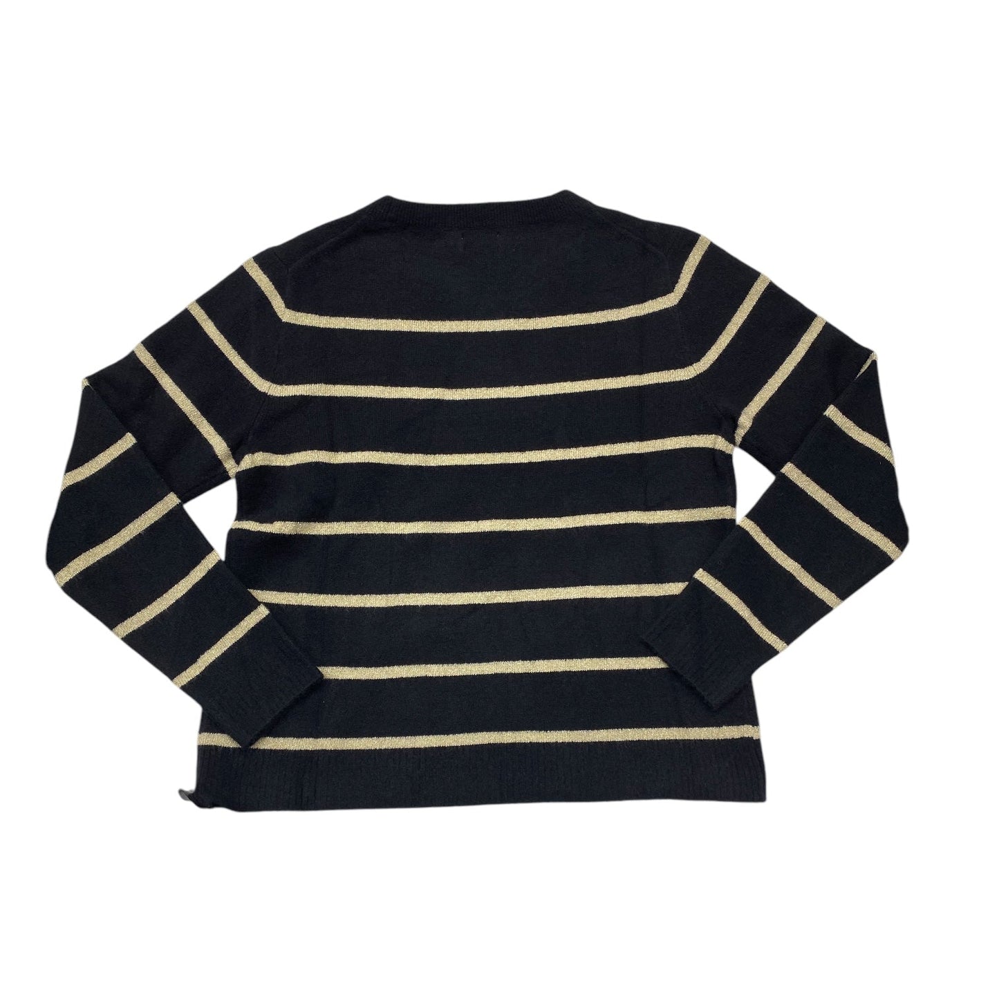 Sweater By J. Crew In Black & Gold, Size: M