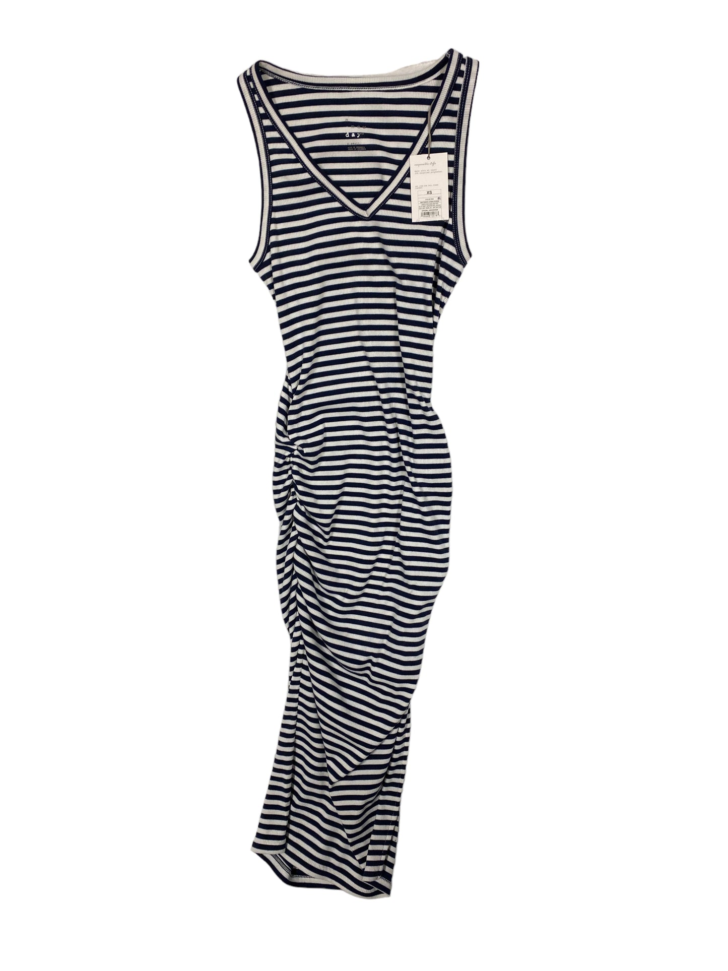 Striped Pattern Dress Casual Midi A New Day, Size Xs